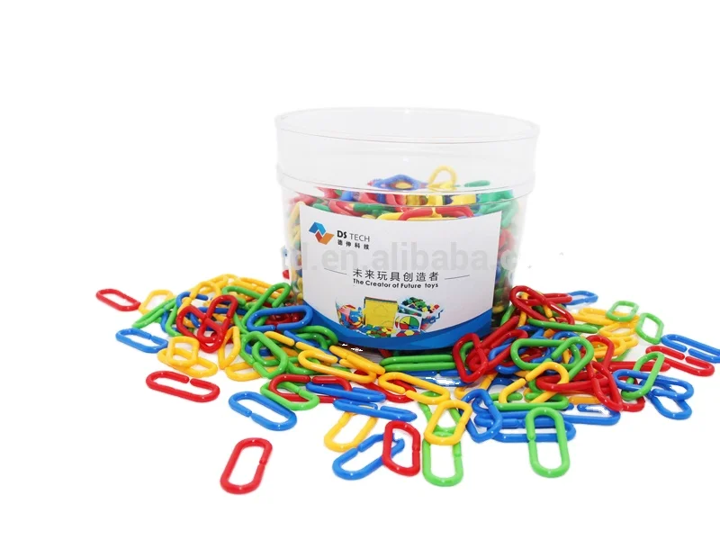 Game counting plastic chain links toy for kids PP link educational toy