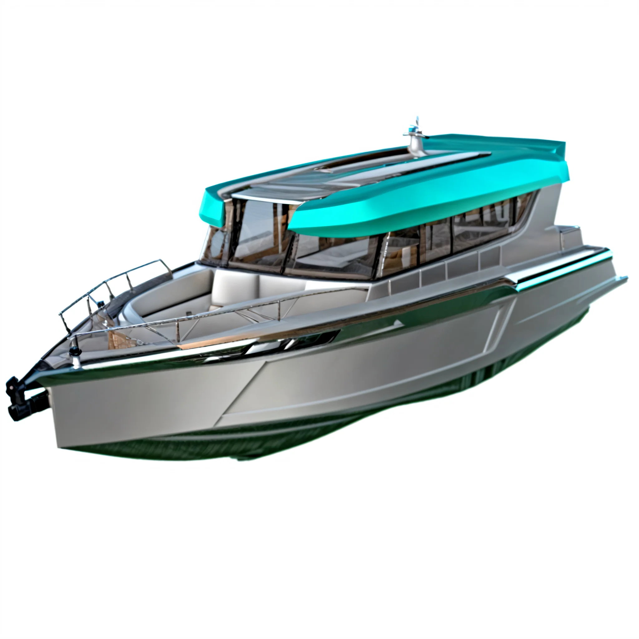 Kinocean 48ft Luxury Sport Yacht Fiberglass Fishing Speed Passenger Boat with Outboard Engine for Yacht Parties and Sale