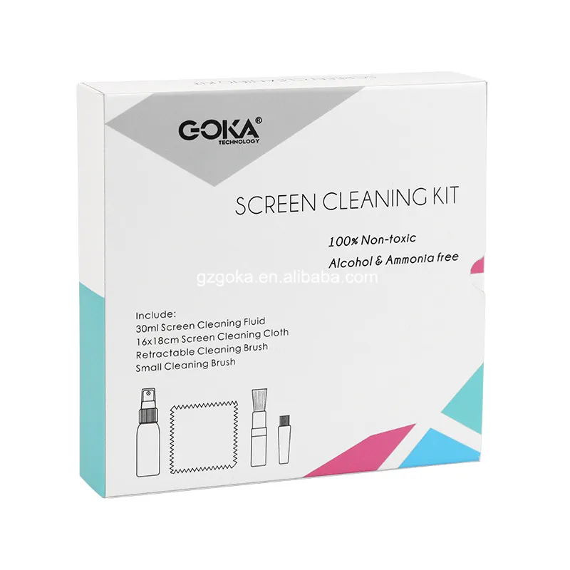 Eco-friendly 4in1 mobile screen cleaning kit Watch Cleaner Optical Spray Watch Microfiber Cleaning Kit with watch brush