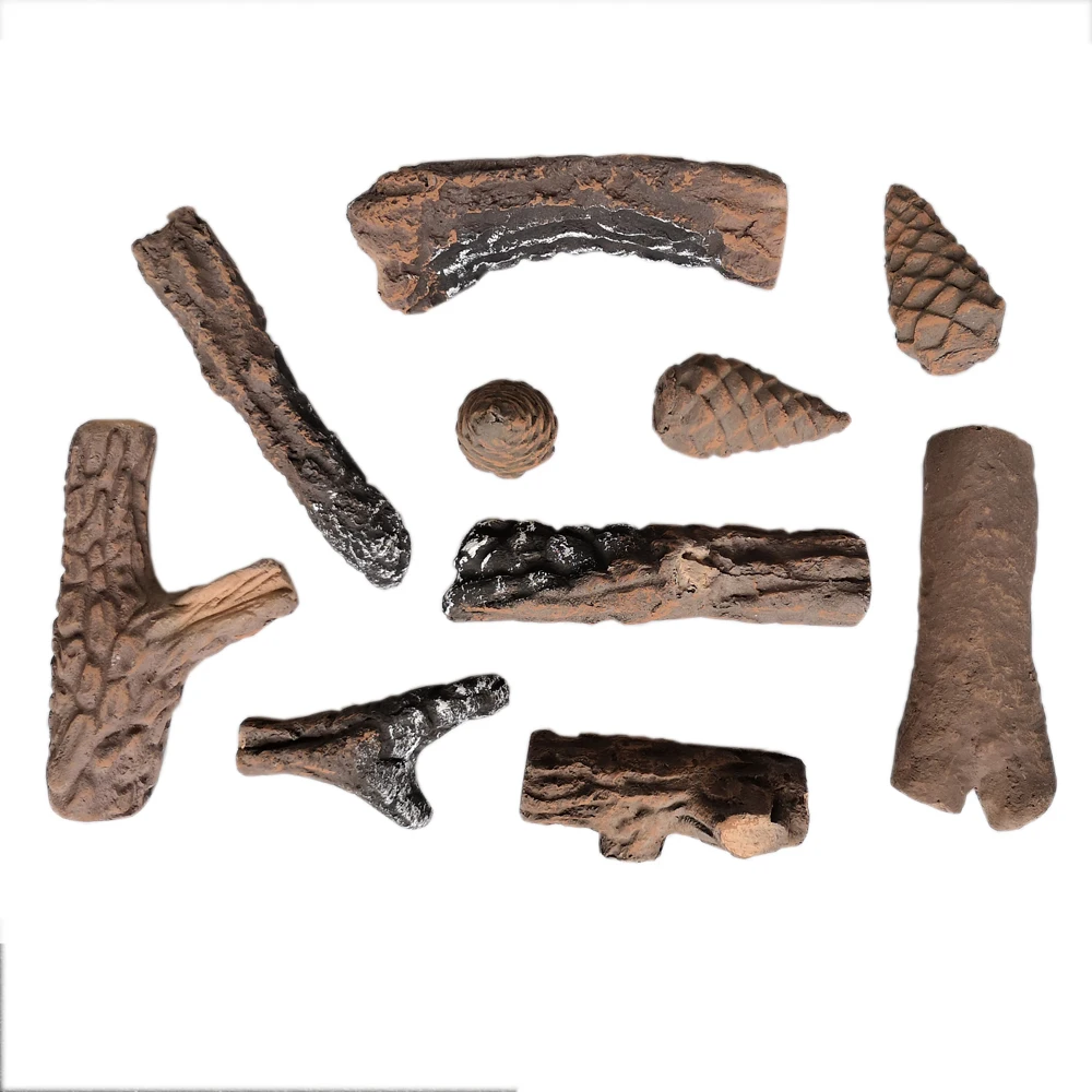 Fireplace Decoration Petite firepit Ceramic decorative Wood Gas Fireplace Log Set
