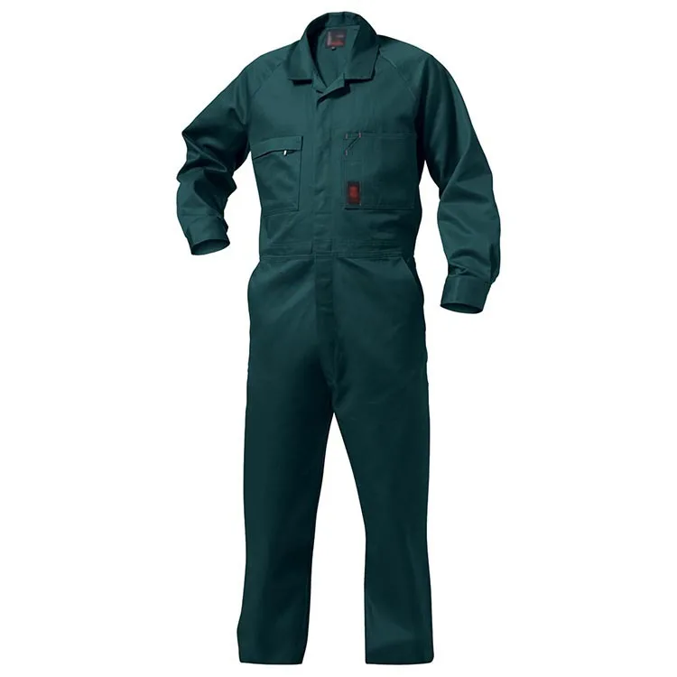 Factory Direct Cheap 65/35 Polyester Cotton Coverall Working Uniform OEM Custom Zip Front Work Clothes Navy Overalls For Men