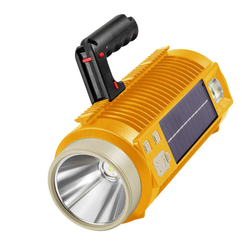 Custom Portable ABS Searchlight Strong Type C Rechargeable Patrol Lamp for Outdoor Camping Portable Flashlight