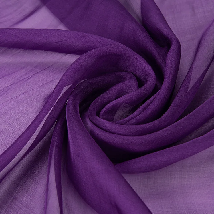 N3 Non-toxic 100% Pure Mulberry silk fabric 6MM Plain Dyed Chiffon fabric