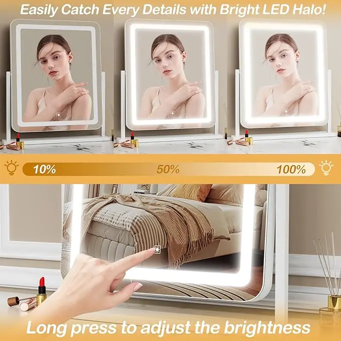 Hot Sale Super Clear Anti-Fog Glass with LED Light and Bluetooth Frameless Framed Design for Bathroom Use Makeup Mirror