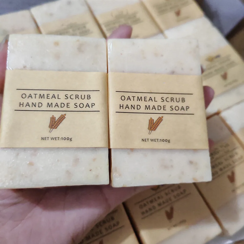 Домашнее масло ши коз козий Овес молоко и мед овсяные миндальные мыла для лица зудящей кожи