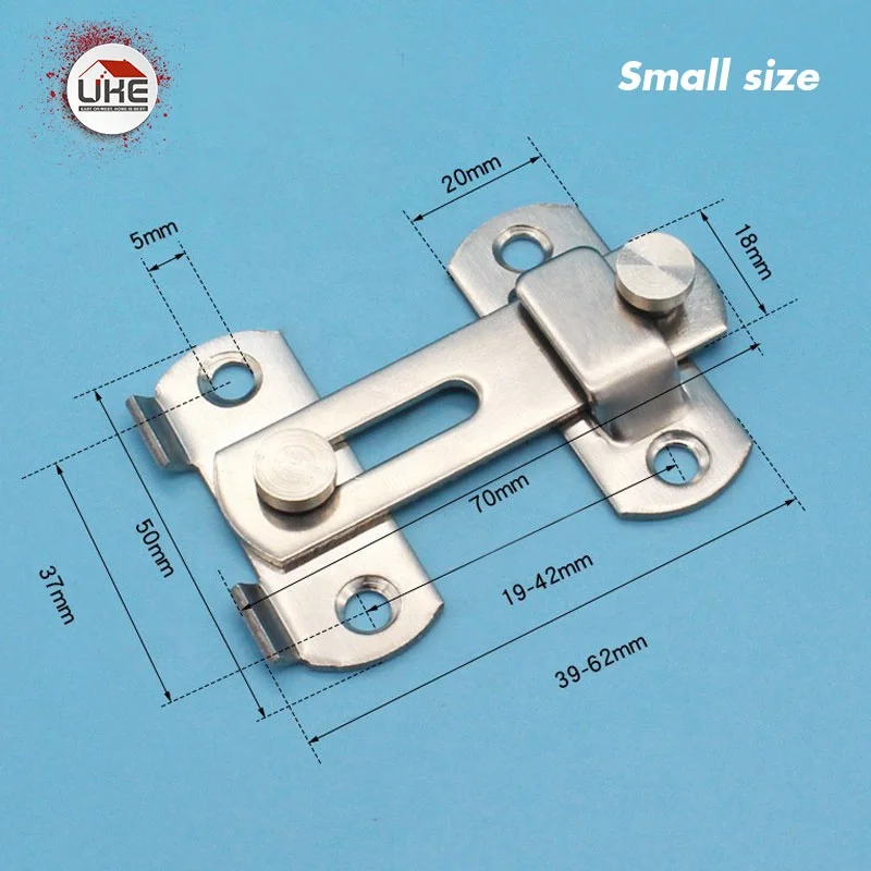 Gate Latch Lock For Door Stainless Steel Safety Flip Locks Screws Cabinet Closet Sliding Doors Furniture Accessories