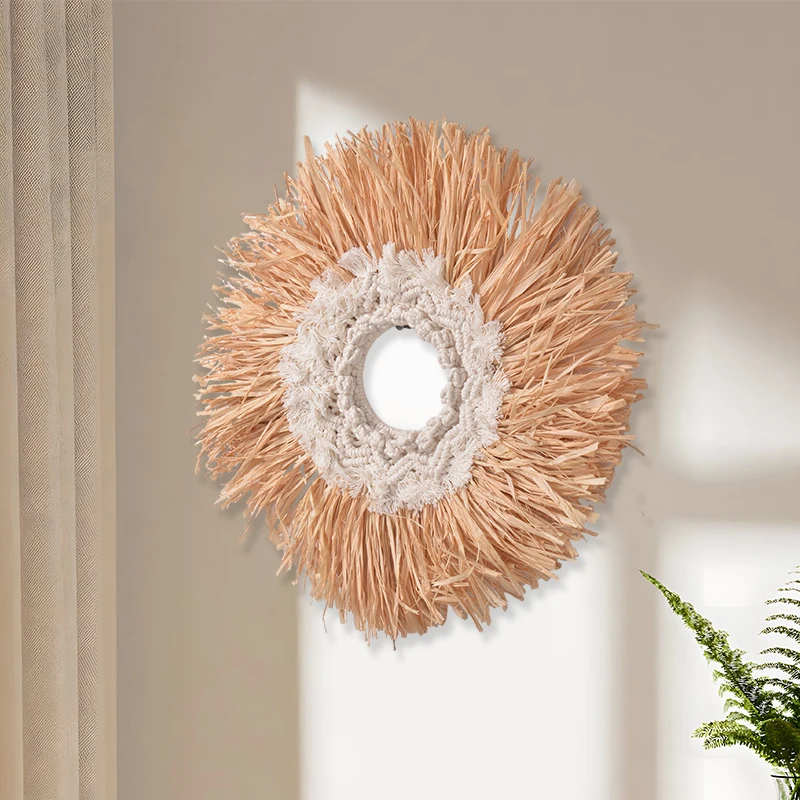 Hot Sales Boho Raffia Decor Wall Decoration Wall Hanging For Home