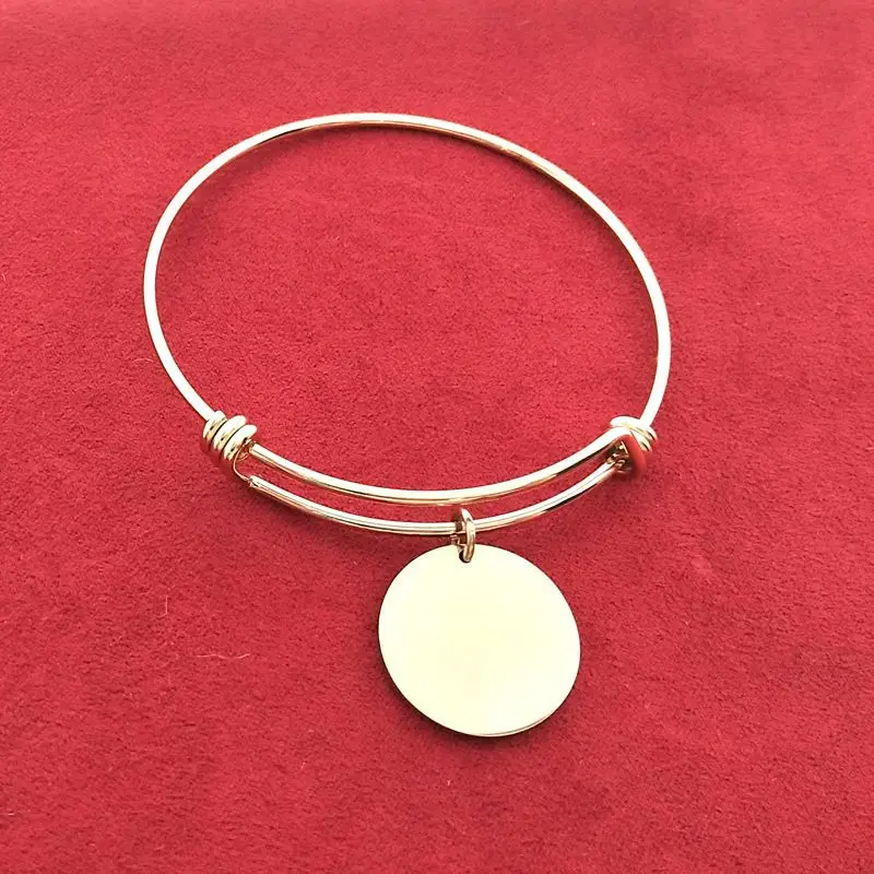 2024 New Adjustable Bracelet Custom Wholesale Women Fashion Jewelry Bracelets Stainless Steel Personalized  Engraved Bracelets