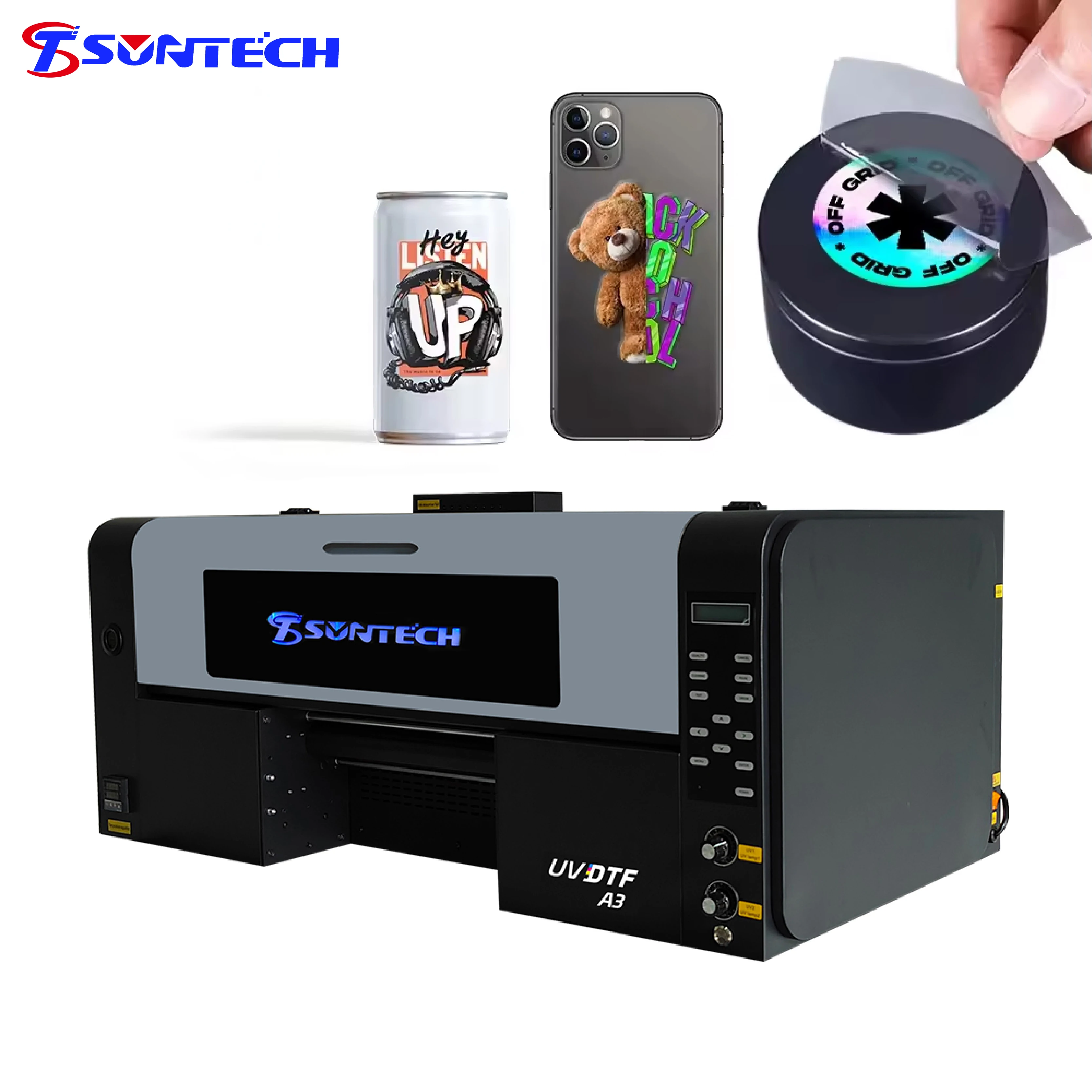 XP600 Impresora A3 UV Dtf принтер с лаком чехол для телефона стекло цилиндрическая бутылка Id карты наклейка