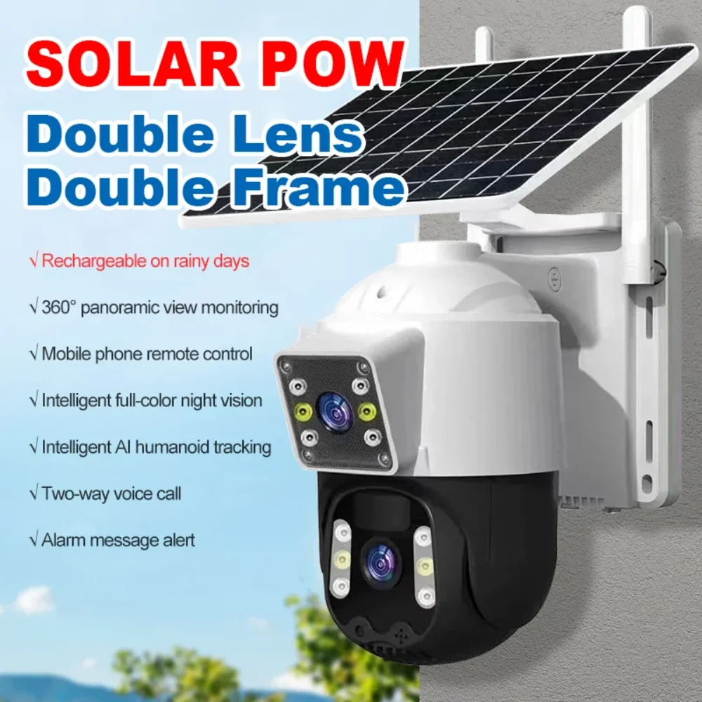V360PRO solar camera outdoor SIM card solar closed circuit TV PTZ camera 1080P Wireless Solar Security WiFi Battery Power