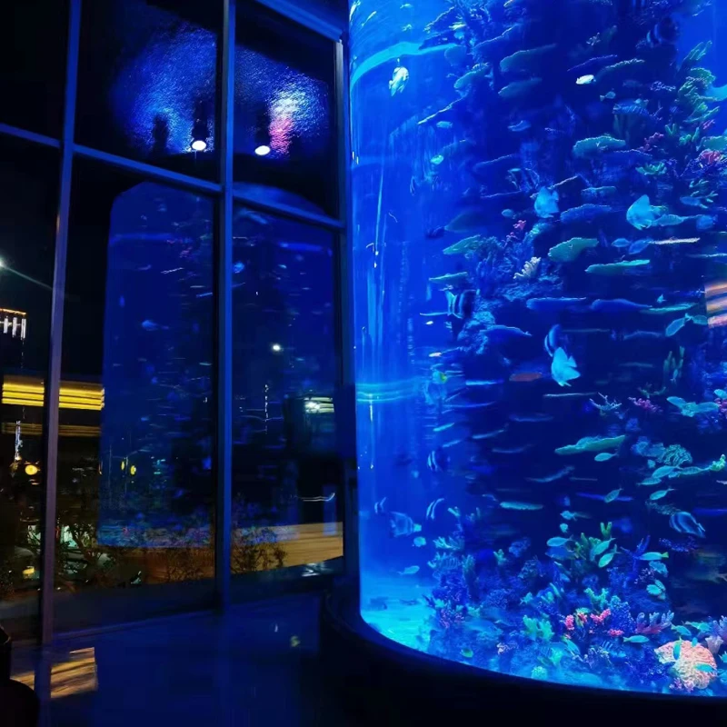 Clear round acrylic fish tank aquarium wholesale big acrylic aquarium fish tank