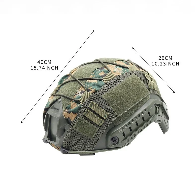 Fast Tactical Helmet Cover CP Camouflage Helmet Cloth Outdoor Camouflage Elastic Rope Helmet Cover