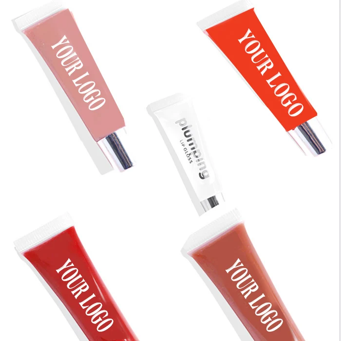
10ML 15ML Plumping Vegan Lipgloss Mint Flavor Base Squeeze Tube With Private Label Nude Lip Gloss Vendor 