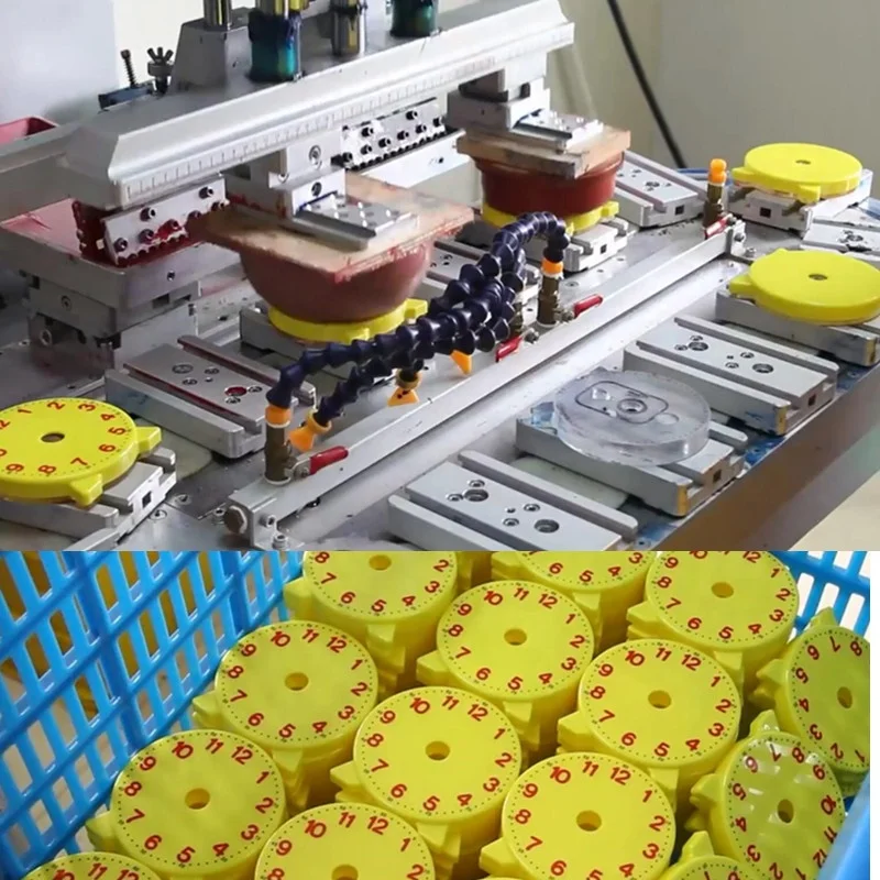 Student Learning Clock Time Gear Plastic 10cm Yellow Clock 12 Hour