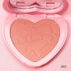 Face makeup bulk cosmetics heart shaped private label blush palette
