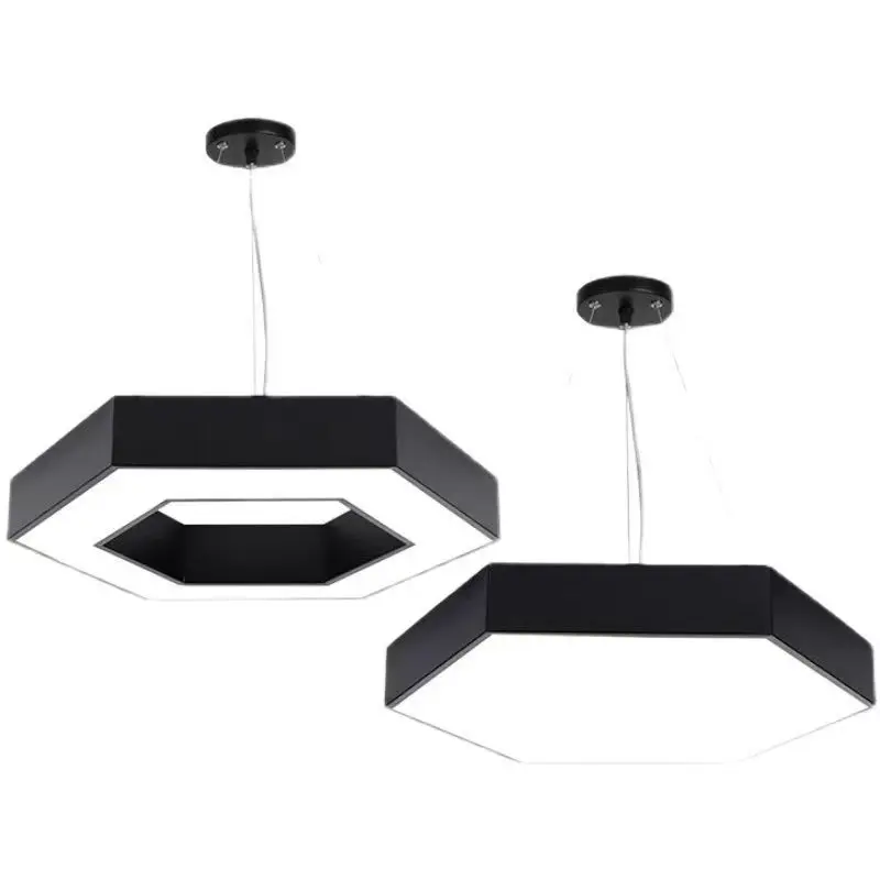 Modern Hexagon Pendant Light Chandelier Combination Splicing Office LED Hexagonal Hanging Lamp For Gym Office