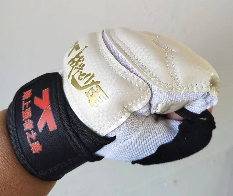 Taekwondo training gloves. Karate gloves are very useful