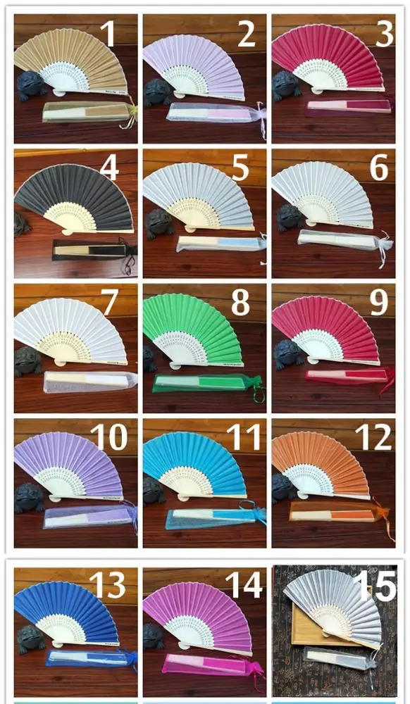 Wholesale cheap chinese silk fan as wedding favor  invitation fan for guests