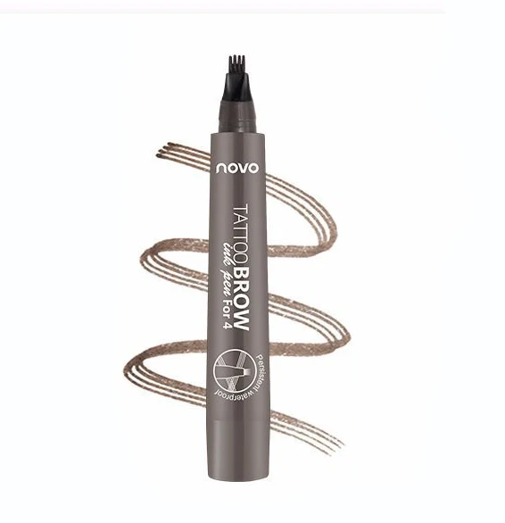 China hotsale  4 Colors microblading 4 Fork Tips eye brow pen eye pencil eyebrow pencil