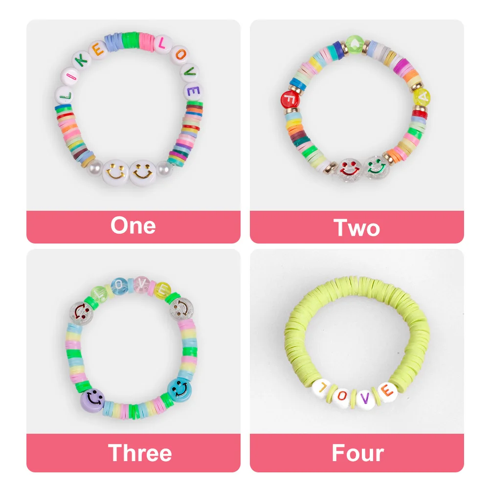 24grids polymer clay bead Acrylic letter for Jewelry Making DIY Bracelets