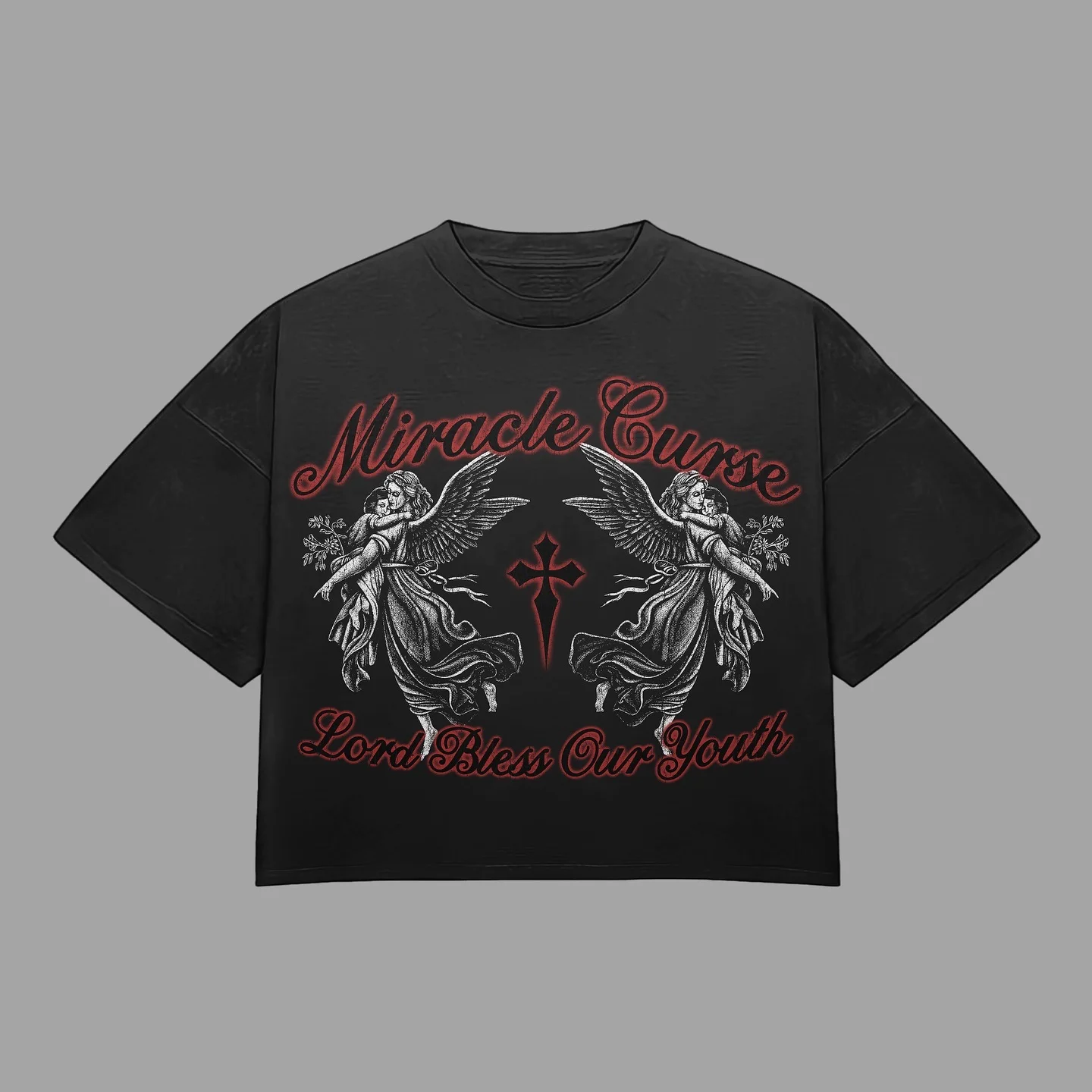 Hot Sale All-Over Print Boxy Fit Shirts 100% Cotton Quick Dry Breathable O-Neck Knitted 260 Grams Fabric Washed Style Graphics