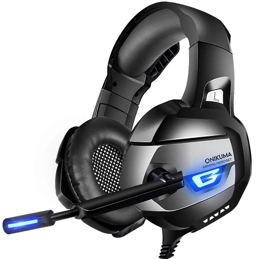 ONIKUMA K5 PS5 gaming headset earphone best seller on amazon with Mic LED Light