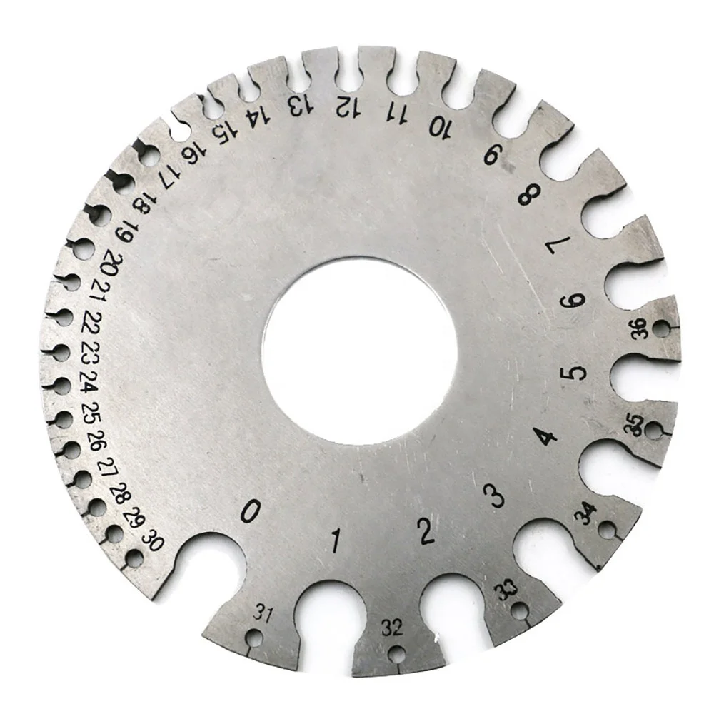1pc Stainless steel American Standard Wire Diameter Gauge Sample Weld Inspection Ruler Thickness Gauge Wire AWG Model Gauge