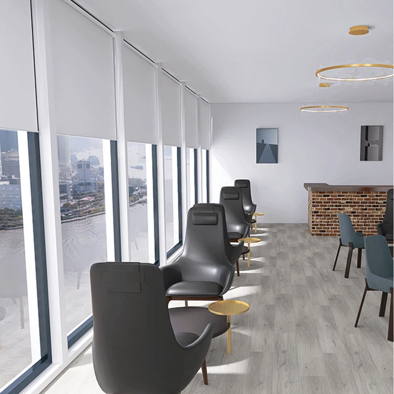 Motorized waterproof electric smart app wifi control office windows blackout roller blinds for windows