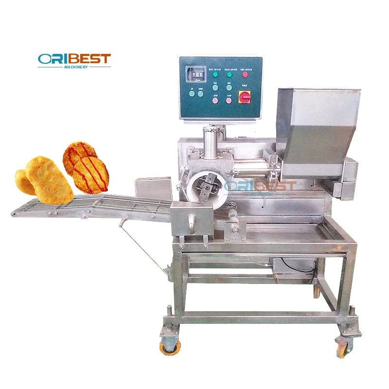 Automatic Sus 304 Burger Patty Chicken Nuggets Jamaican Patty Meat Pie Making Forming Press Burger Machine For Cafeterias