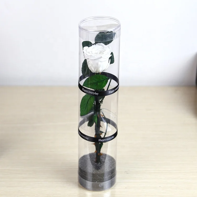 
Custom Made Hand Made Variety Size Natural Eternal Rose In Glass 