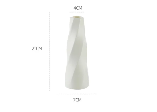 Ceramic Look Unbreakable Vase Flower Container For Home Decor Plastic Vase For Wedding