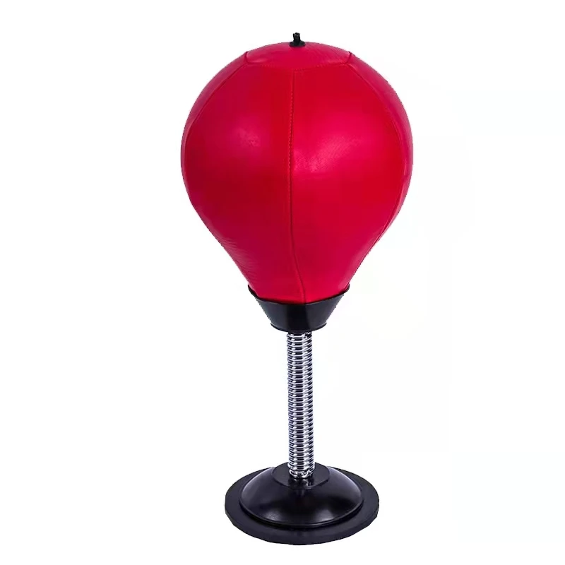 Inflatable Desktop Boxing Punching Bag Decompression Vent Stress Relieve Speed Ball With Mini Air Pump