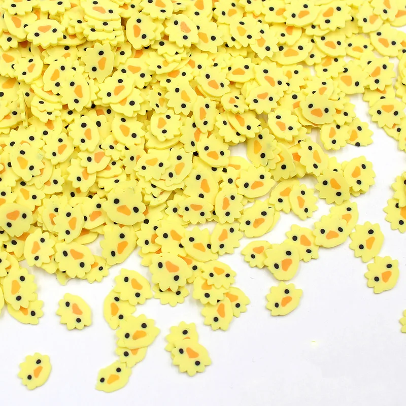 Yellow Cute Duck Suitable for Nail Art Painting Soft Pottery Polymer Clay Jewelry Ornaments