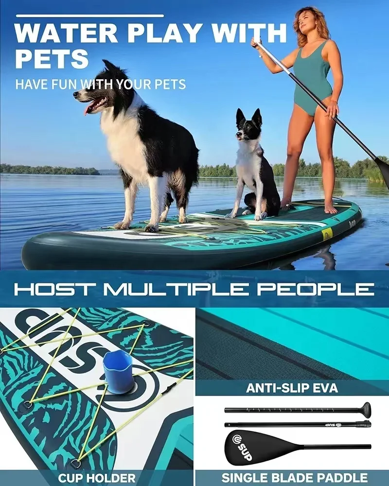 Unisex Inflatable stand up board  Fishing Paddleboard Can Use Kayak Sup Seat Ocean Waters  Wholesale Price paddle bord