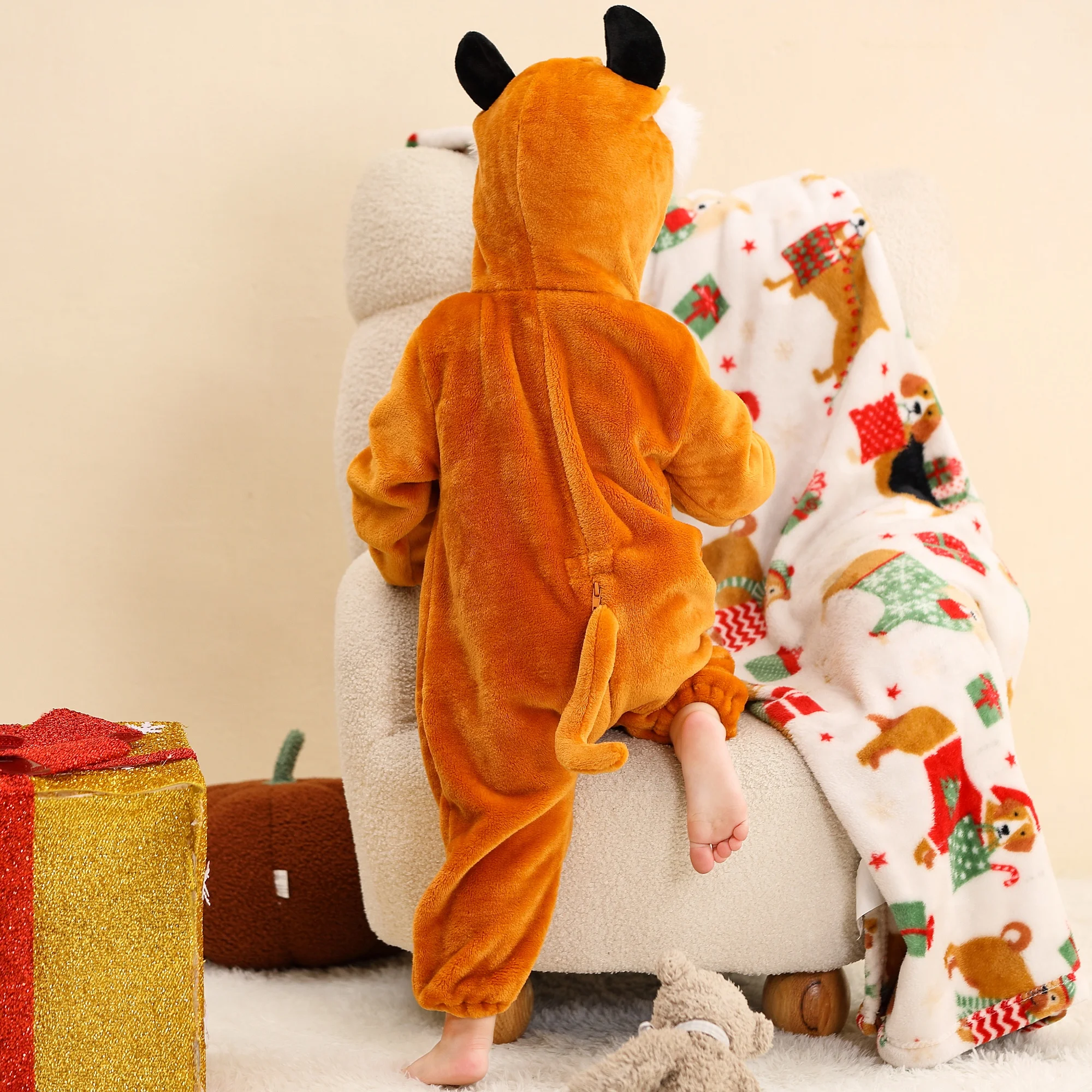 Michley Wholesale 3D Animal Hooded Long Sleeve Infant Clothes Newborn Party Rompers Cosplay Baby Costumes Overalls