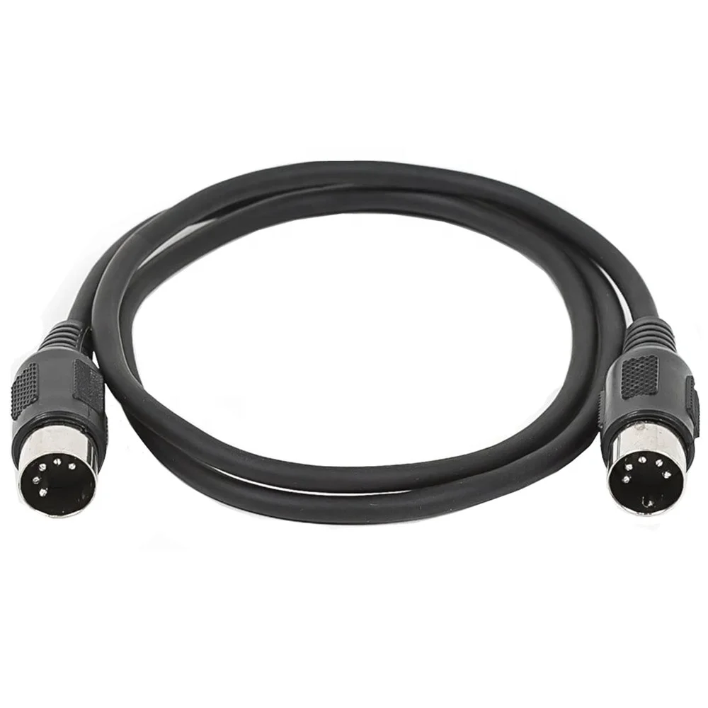 ERE MIDI Cable Male to M 5 Pin DIN Plug Black ,5 Pin DIN Male Audio MIDI to MIDI Connector Interface Jack Plug Wire Cord