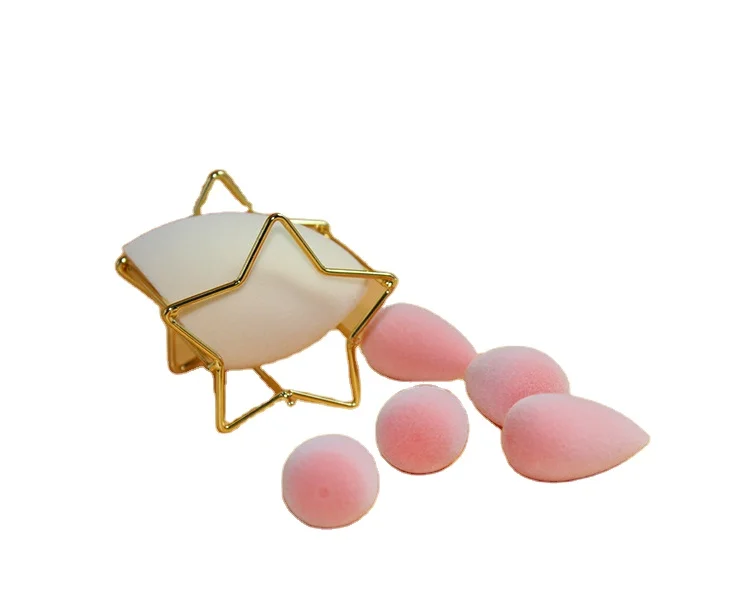 New Hottest Dual Layer Mini Microfiber Makeup Sponge Wholesale With Velvet Flocking Power Puff