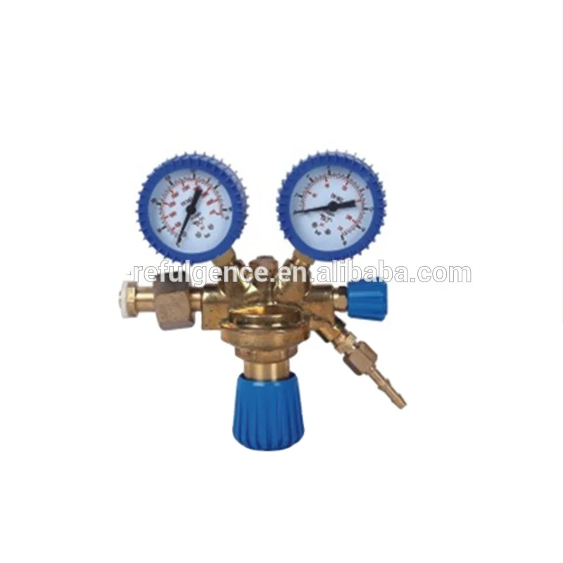 
REFULGENCE OXYGEN GAS REGULATOR, MEDIUM-SIZED ITALY TYPE OXYGEN REGULATOR, FULL BRASS REGULATOR 
