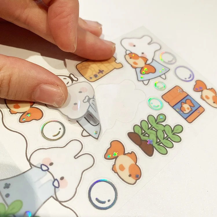 Custom Transparent Foil Sticker Sheets Custom Print Deco Sticker Sheets