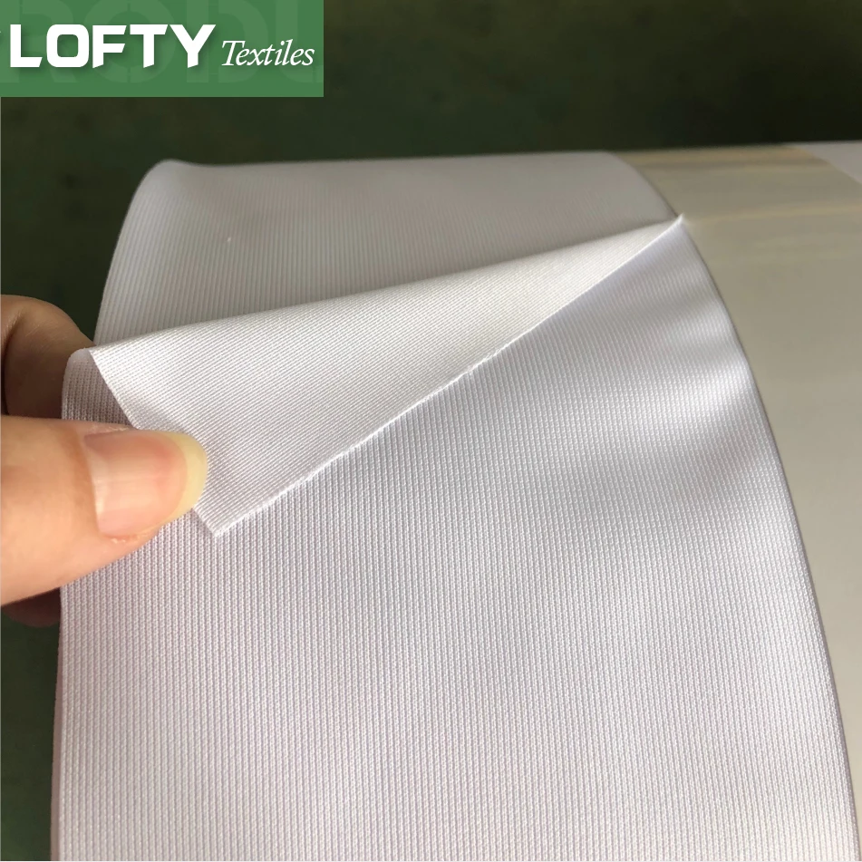 230gsm fire resistant knitted display fabric for step and repeat banners