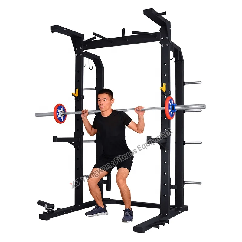 
High quality Hot sale commercial fitness equipment gym use machine YW 1716B Half Power Rack  (62347860375)