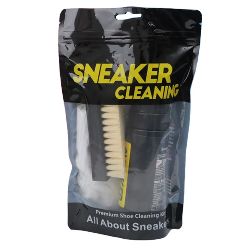 Support Customization Sneaker Cleaning Care Kit Shoe Cleaner Care Set (shoe foam, shoe brushes ,shoe cloth)