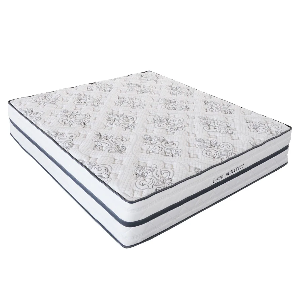 Euro Queen King Size Compress Pocket Spring Gel Memory Foam cooling Bed Mattress  OEM Knit Plush Wool Fabric latex mattresses