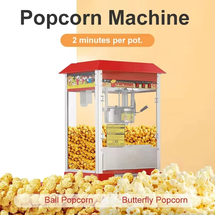 Commercial Popcorn Machine Electric Popcorn vending machine automatic Theater Style popcorn making machine