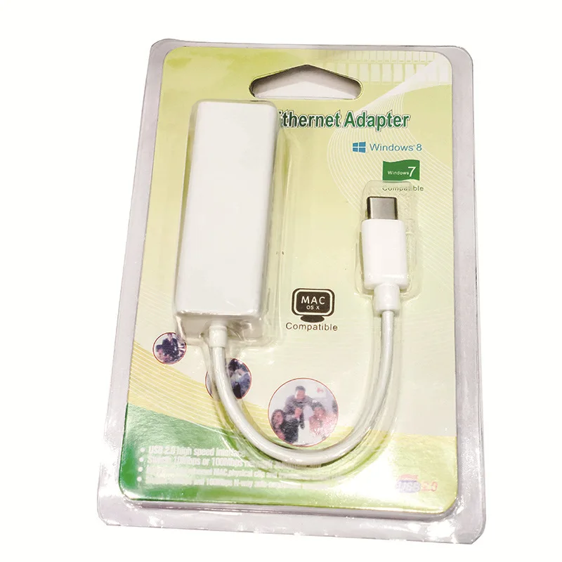 USB C to Ethernet Adapter RJ45 to USB C Thunderbolt 3/Type C 10M/100M Ethernet LAN Network Adapter (1600359050401)