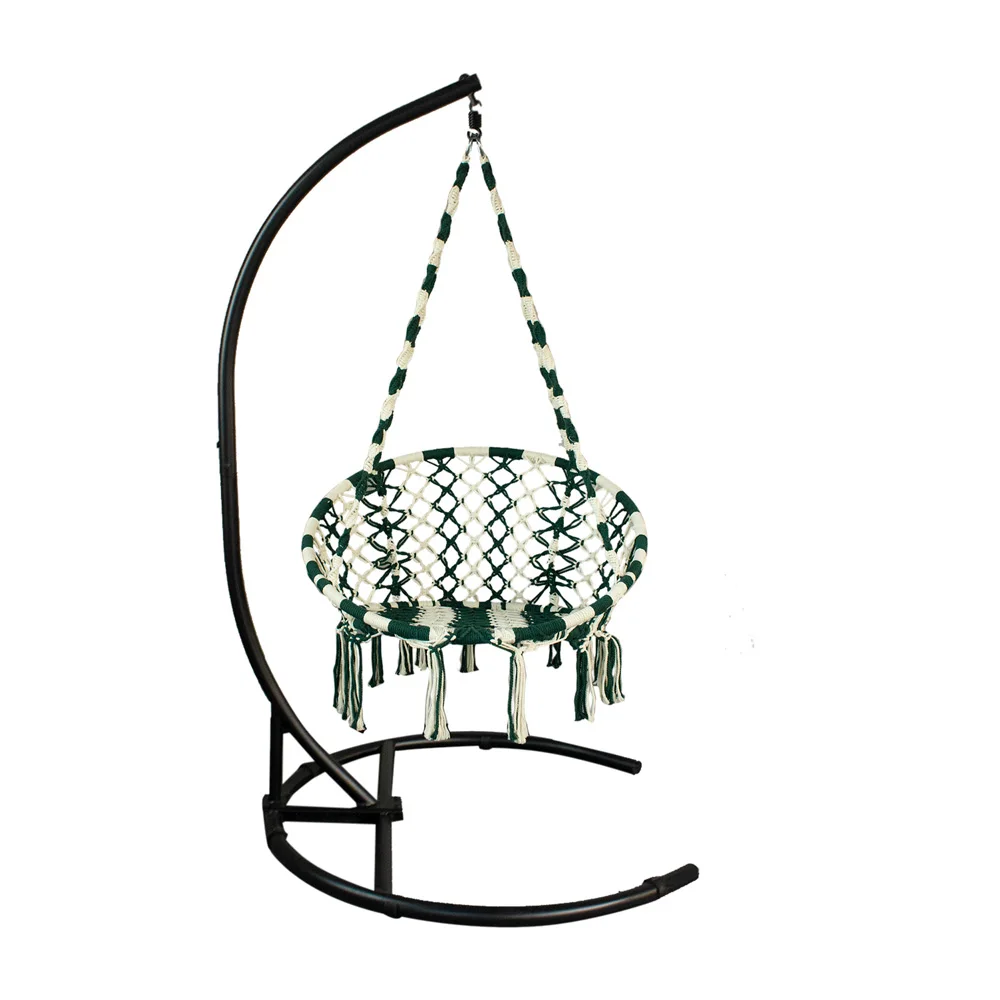 Indoor Outdoor Living Room Double Color Hanging Swing Chair Woven Swing Chair Patio Swing Chair