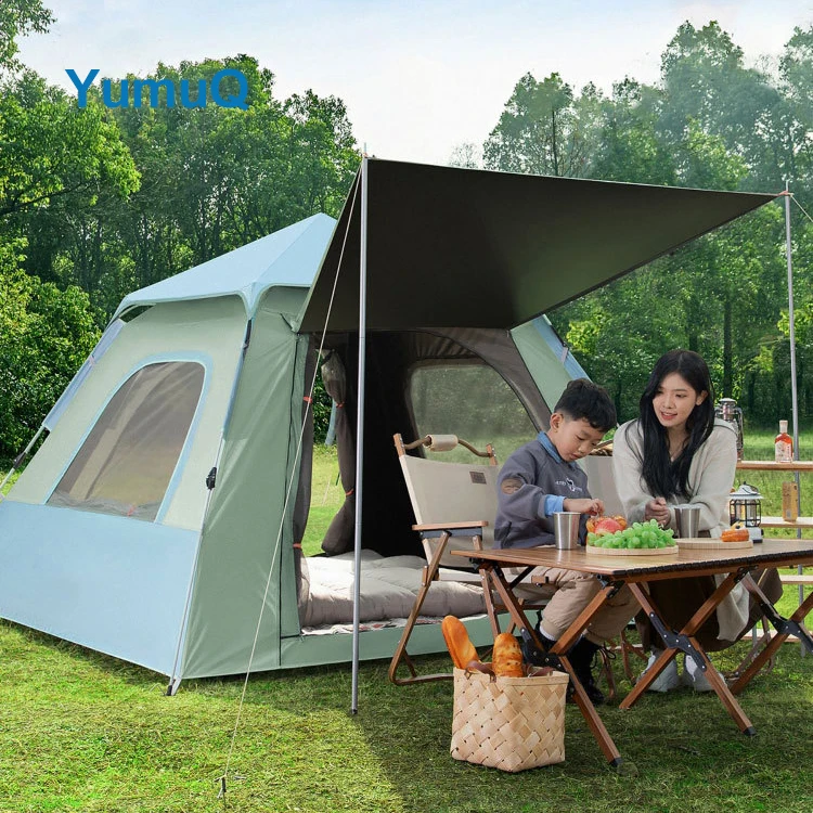 YumuQ Automatic Pop Up Outdoor Six-horned Outside Tent Camping Manufacturers Wholesale For 3-4 Persons