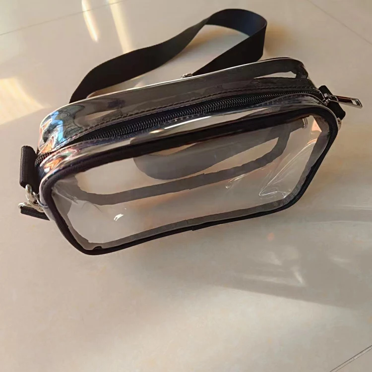 Custom Logo Stadium Approved PVC camera shaped bag crossbody design,women waterproof small camera shoulder sling bag