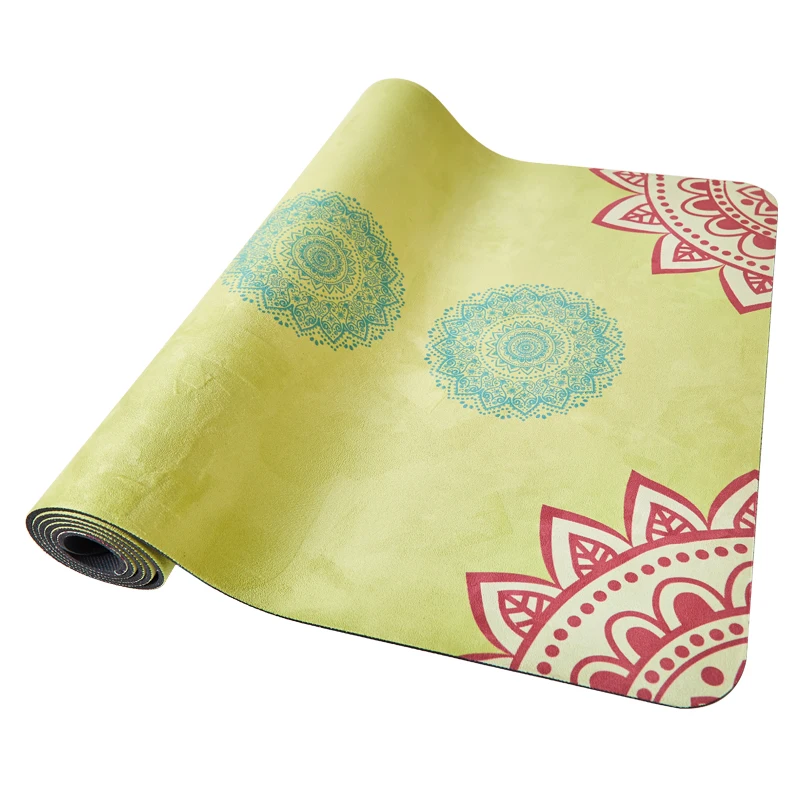 New Best Organic Custom Printed Washable Exercise Natural Rubber Yoga Mat Eco Friendly Suede Yoga Mat
