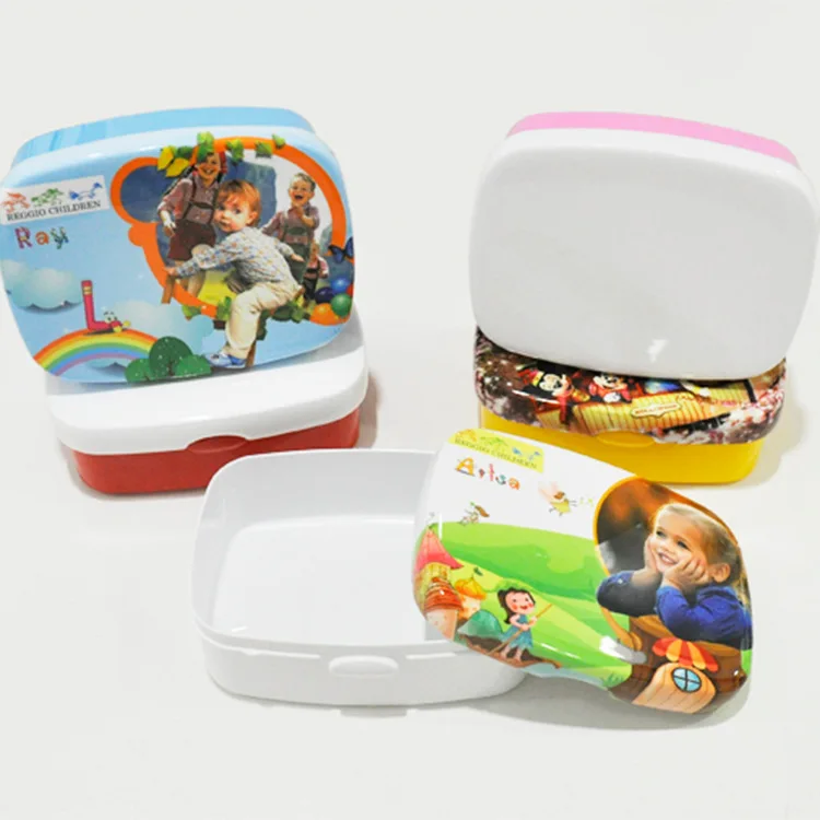 Personalized Oval Shape Lunch Box Sublimation Blank Plastic Food Container